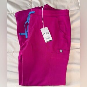 FIGS Raspberry Sorbet Scrub Pants
